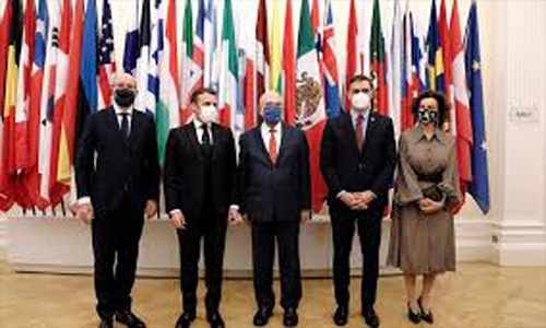 EU macron covid several leaders