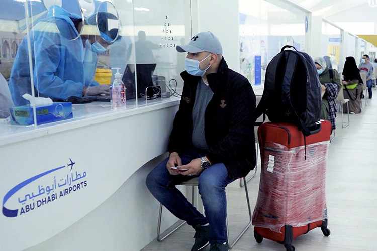 abu-dhabi pcr airports passengers results