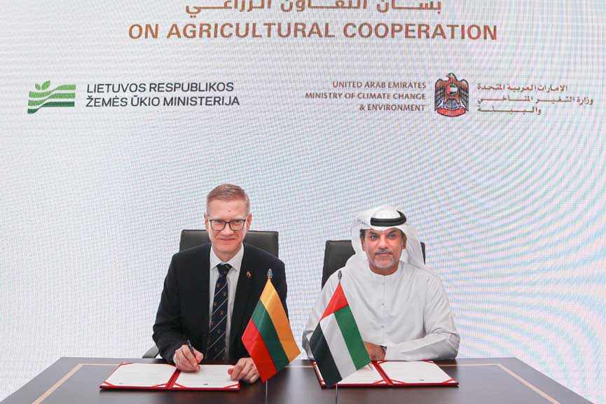 uae,cooperation,mou,agricultural,lithuania
