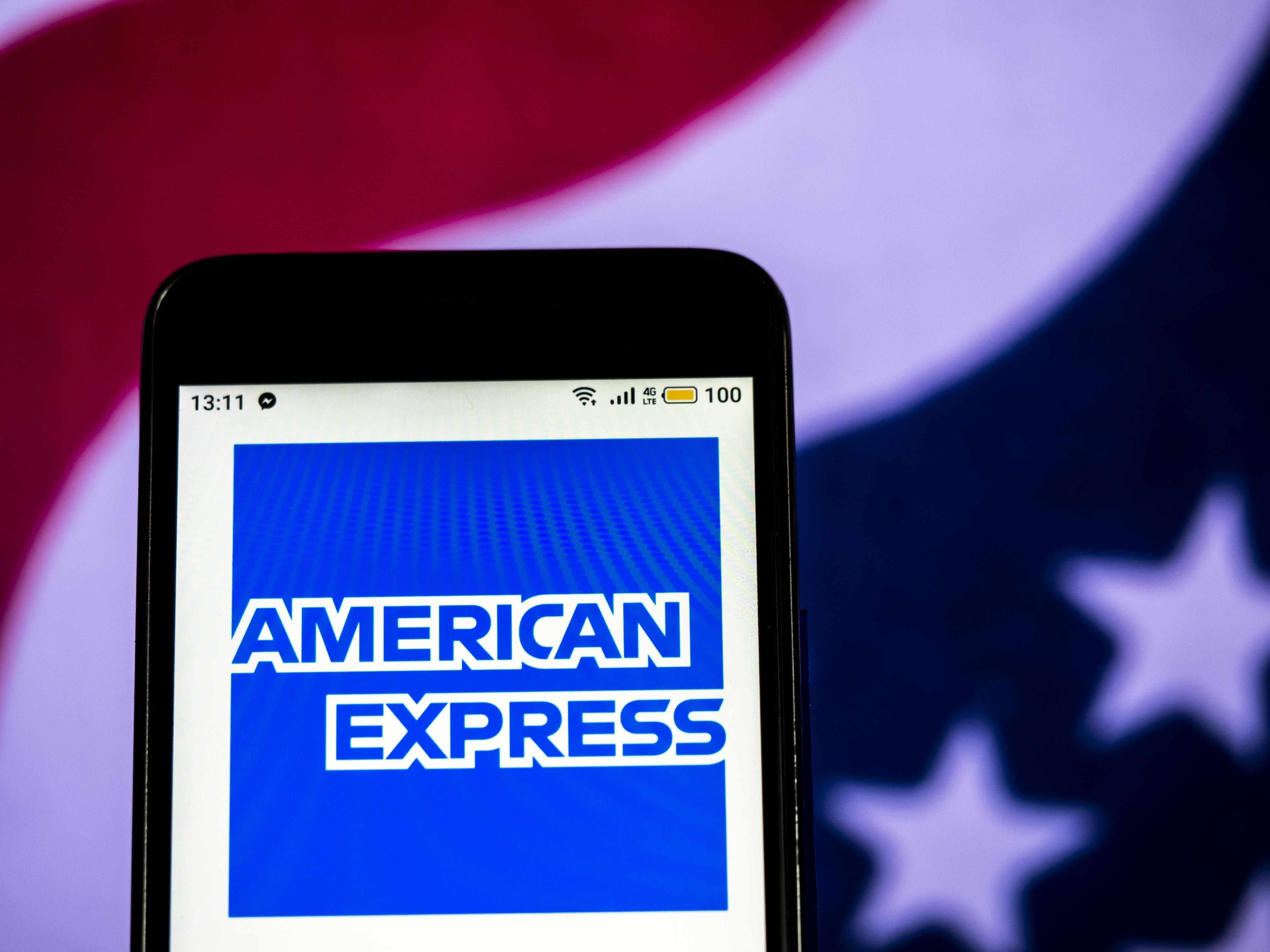american express stock side