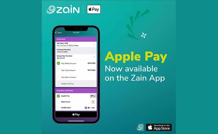apple, zain, bahrain, mobile, pay, 