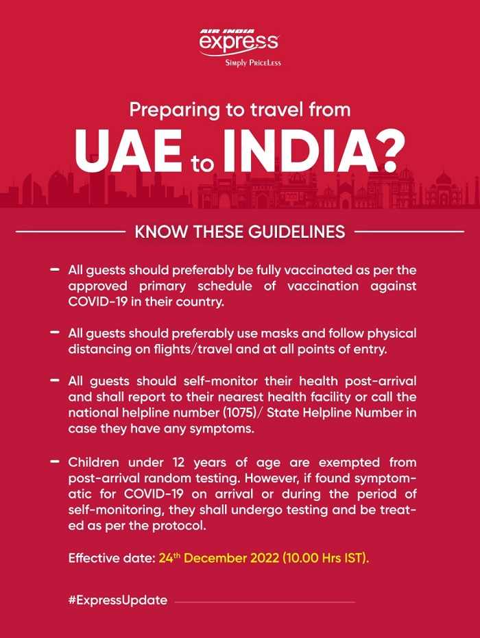 uae,india,covid,guidelines,travellers