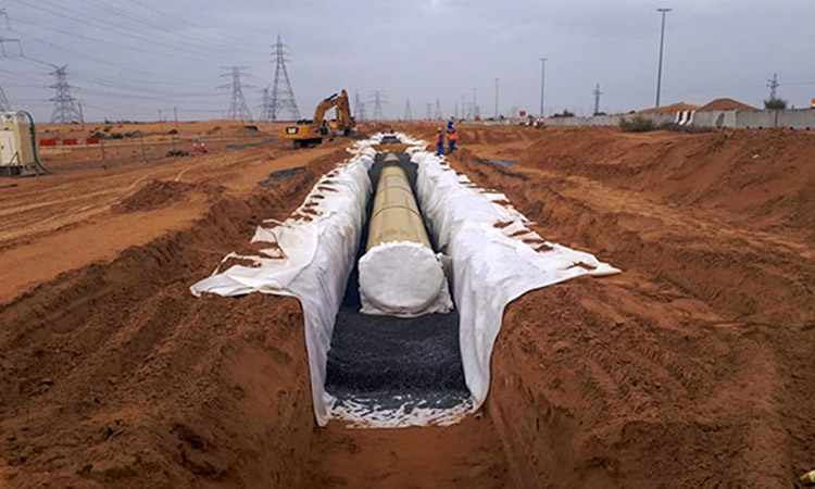 dewa water project pipeline dubai