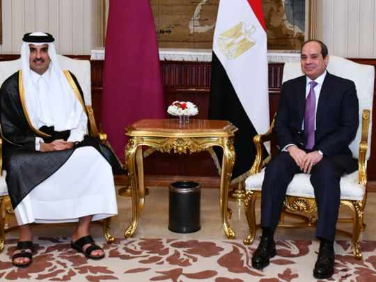 egypt,qatar,relations,emir,trip