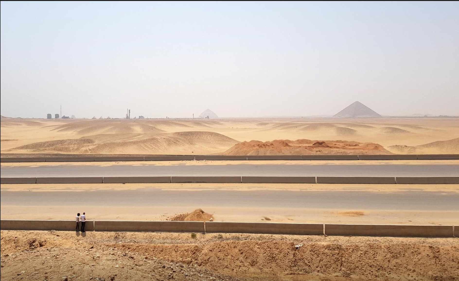 egypt plateau pyramids highways alarming