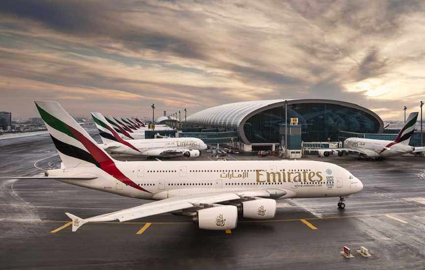 emirates, check, passengers, departure, dubai, 
