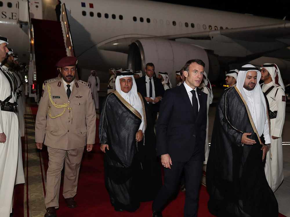 president,french,doha,arrives,peninsula