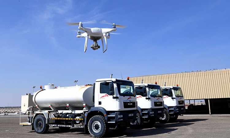 heavy drones rta trucks backed
