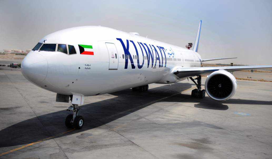 kuwait london national airlines flight