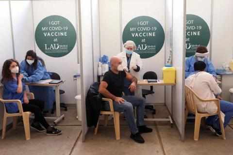 lebanon people coronavirus record vaccinates