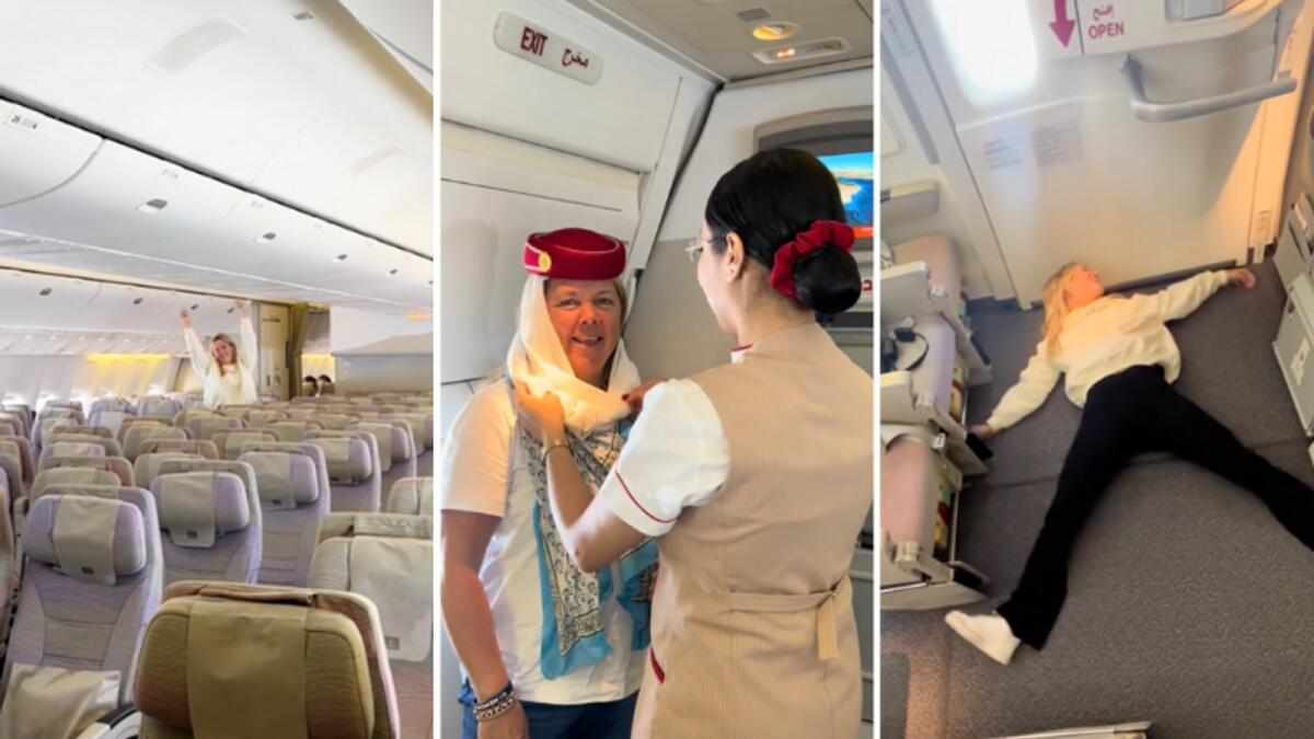 emirates,flight,mother,cabin,daughter