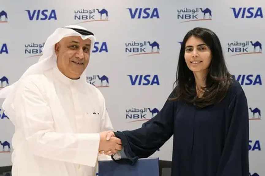 kuwait,agreement,visa,nbk,partnership