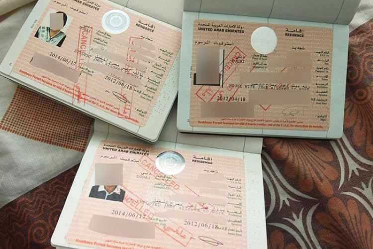 emirates,residency,stickers,expatriates,passport