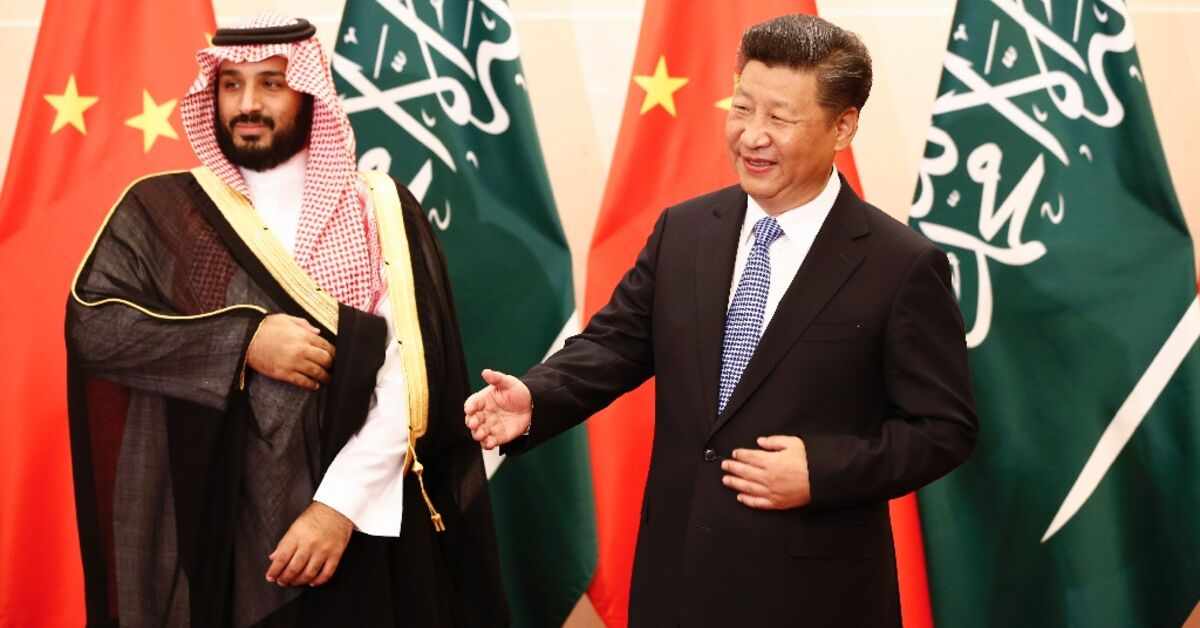 saudi,capital,visit,chinese,flags