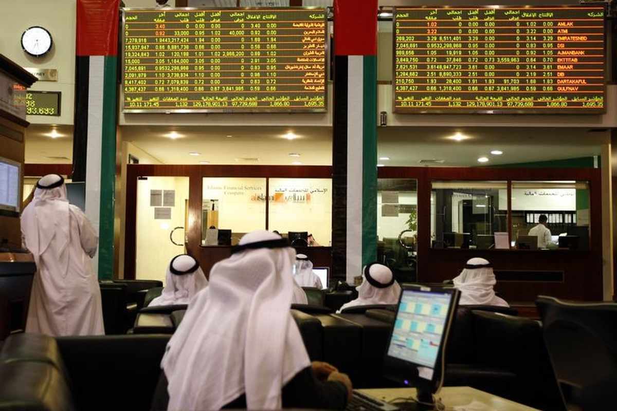 saudi index financials gains dhabi
