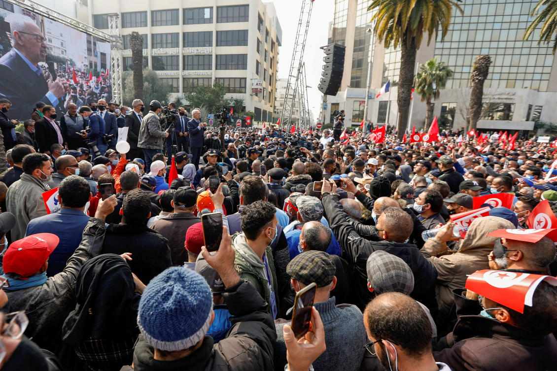 tunisia party huge government row