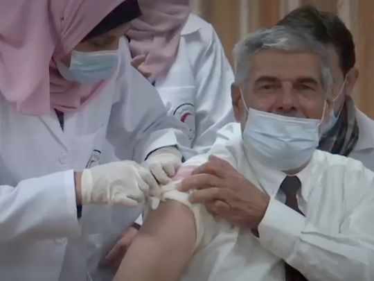 uae gaza strip vaccine palestinians