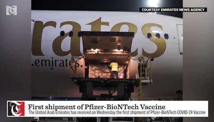 uae shipment pfizer vaccine emirates