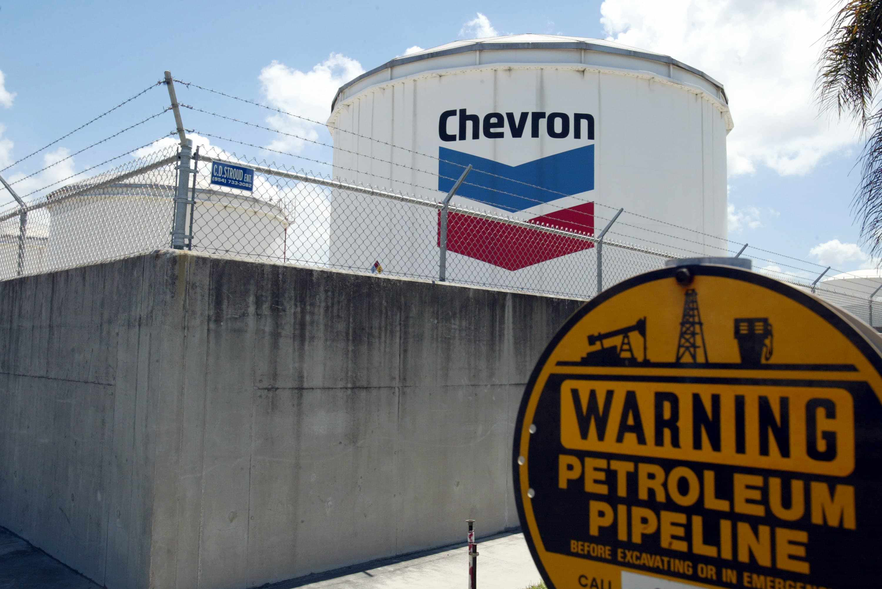 oil loss chevron shares company